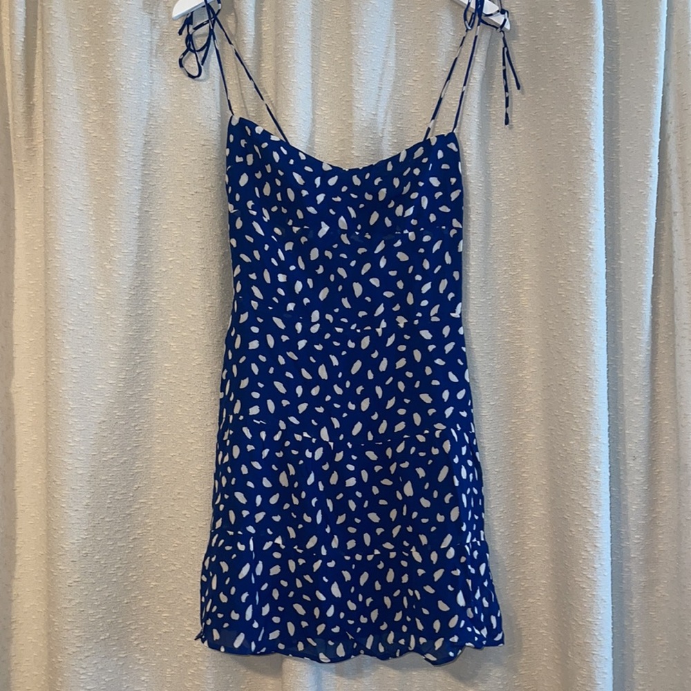 Reformation Othello Moray Blue Dress 2